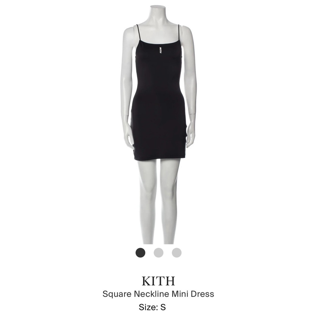 Kith Black Square Neckline Mini Dress